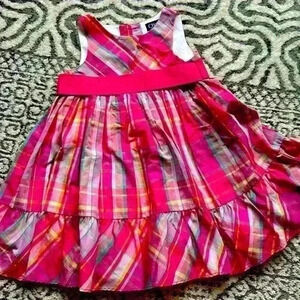 Chaps dress size 4T pink plaid